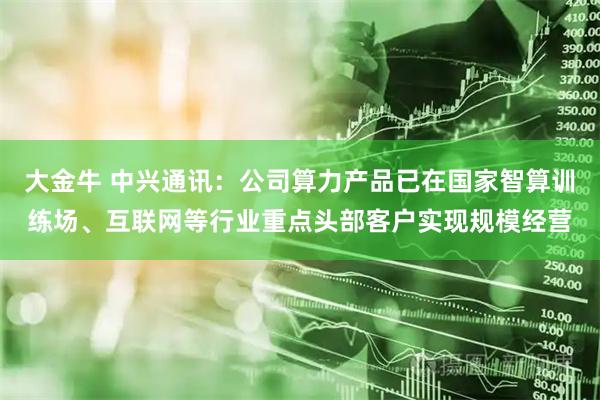 大金牛 中兴通讯:公司算力产品已在国家智算训练场、互联网等行业重点头部客户实现规模经营